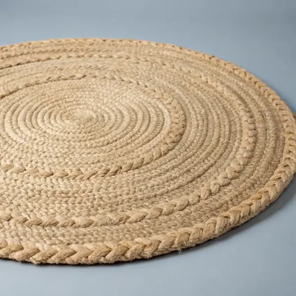 Woven Jute Floor Pouf